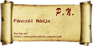 Pánczél Nádja névjegykártya
