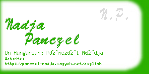 nadja panczel business card